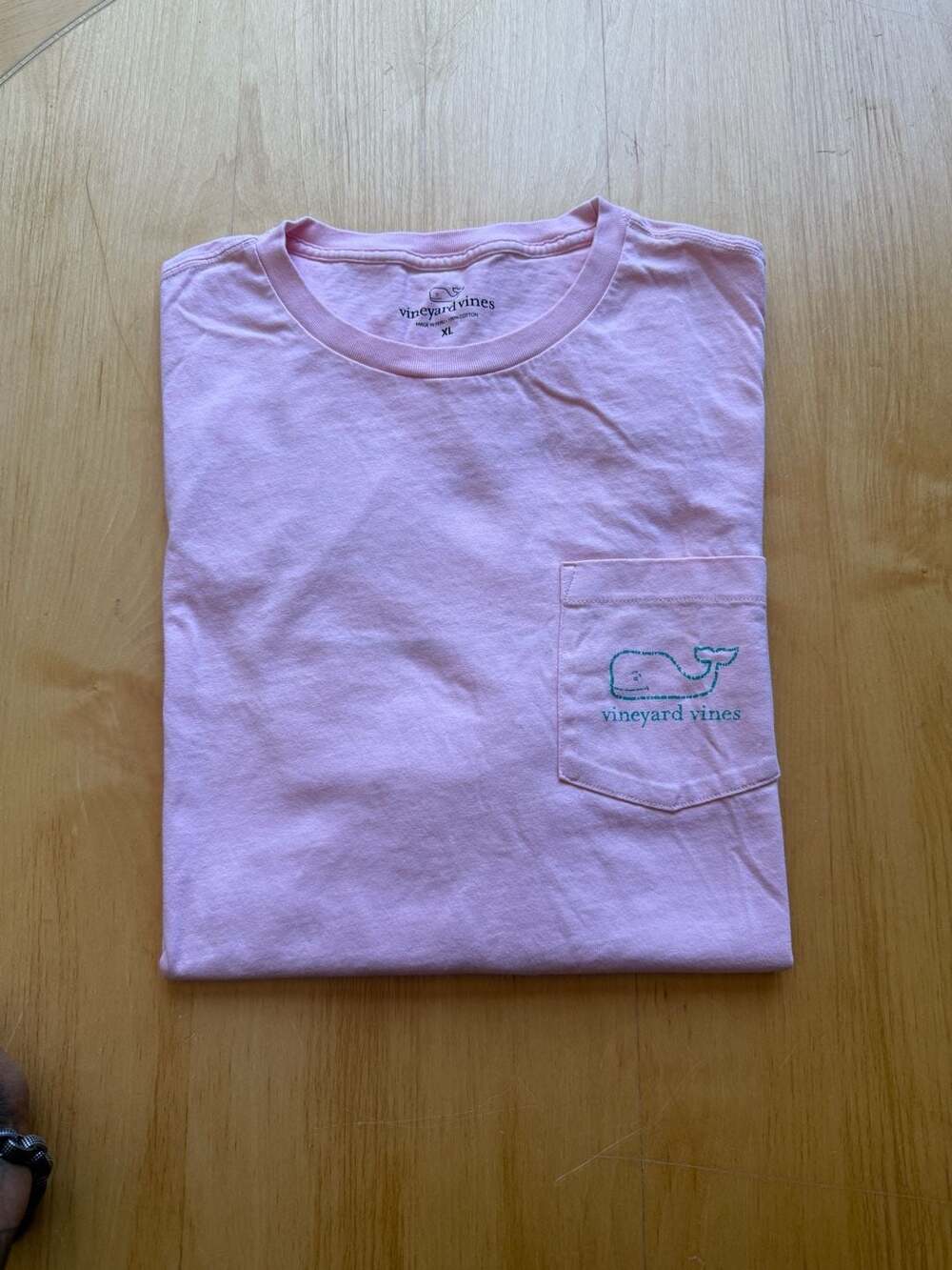 Vineyard Vines Vintage Whale Short-Sleeve Pocket Tee Pink XL